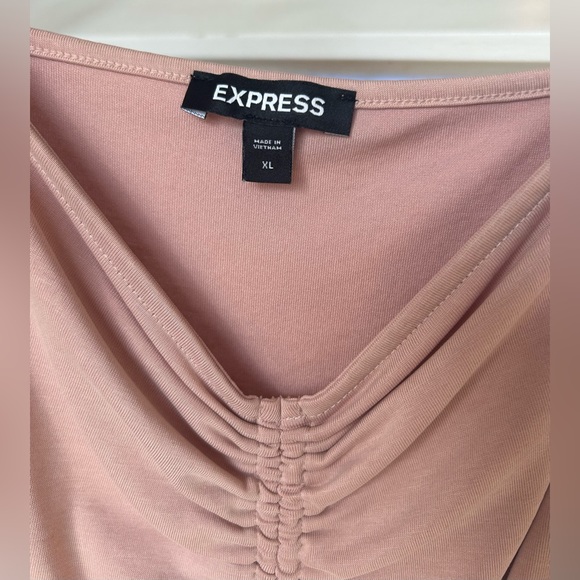 Express Light Pink Ruched Tank Top - Picture 3 of 7